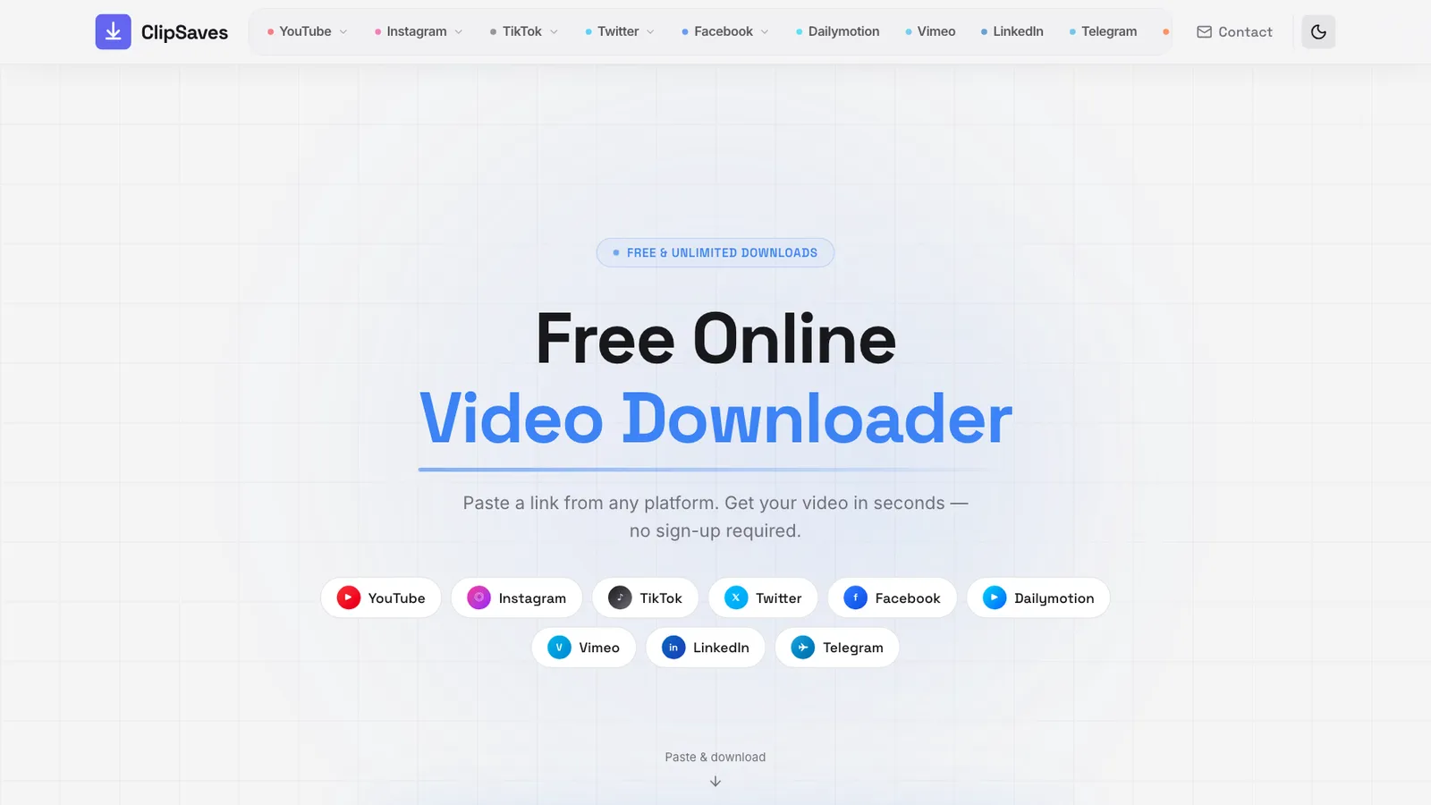ClipSave homepage